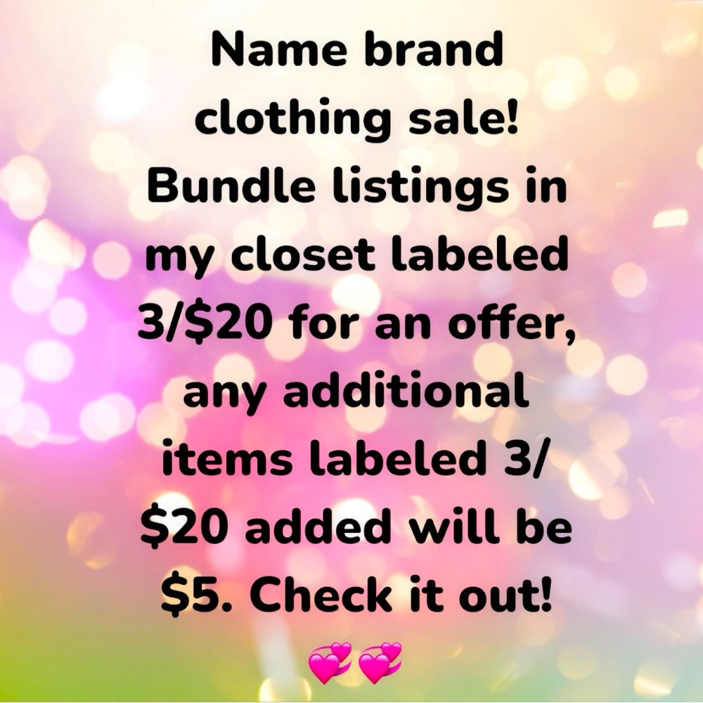 Name Brand Clothing Sale!!